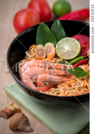 Tom yum kung with noodles, popular Thai cuisine 16830818