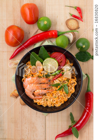 Tom yum kung with noodles, popular Thai cuisine 16830820