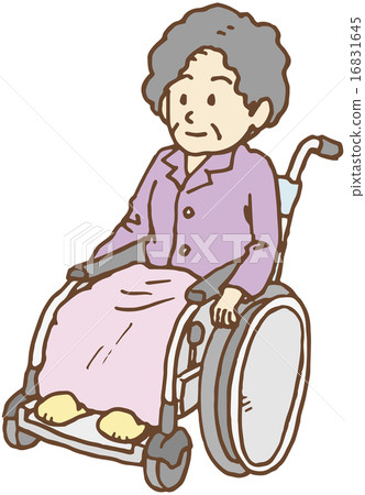 騎輪椅的婦女 16831645