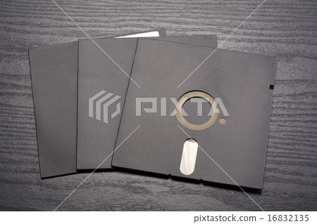 Three 5.25 inch floppy disks 16832135