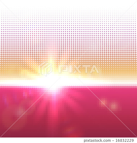 Vector halftone mosaic with sun flares and bokeh 16832229