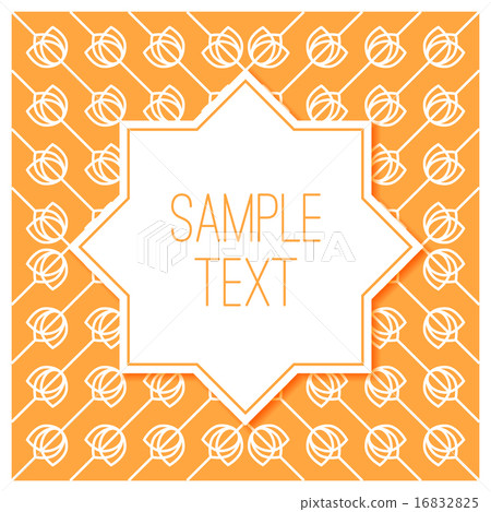 Graphic design vintage frame for logo and badges. Abstract outline patterns.  16832825