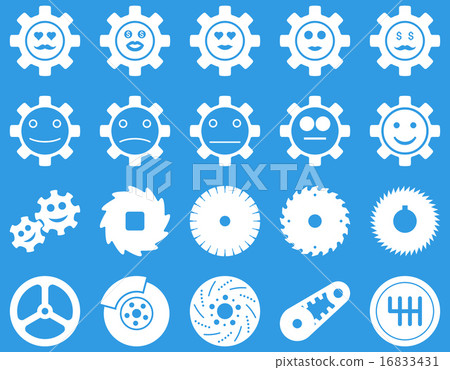 Tools and Smile Gears Icons Tools and Smile Gears Icons 16833431