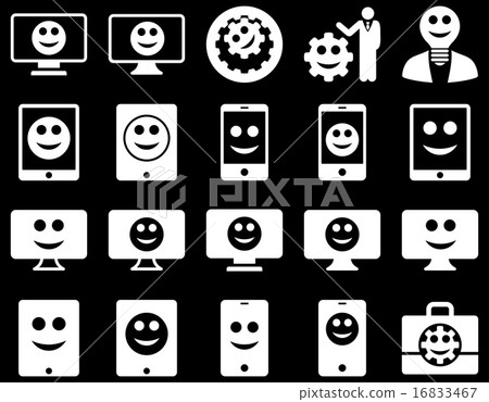 Tools, options, smiles, displays, devices icons Tools, options, smiles, displays, devices icons 16833467