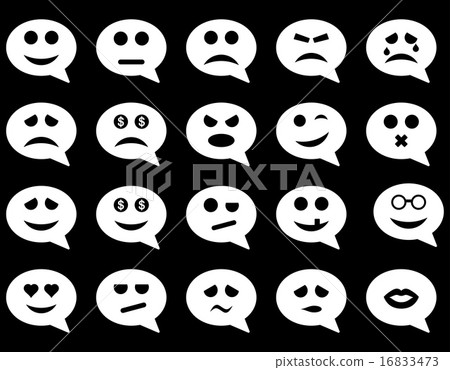 Chat emotion smile icons Chat emotion smile icons 16833473