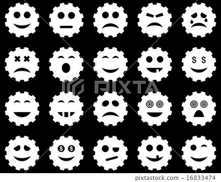 Gear emotion icons Gear emotion icons 16833474