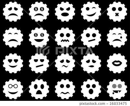 Gear emotion icons Gear emotion icons 16833475