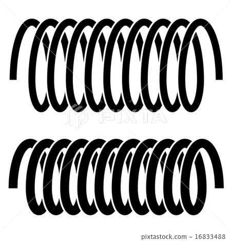 tension spring black symbols tension spring black symbols 16833488