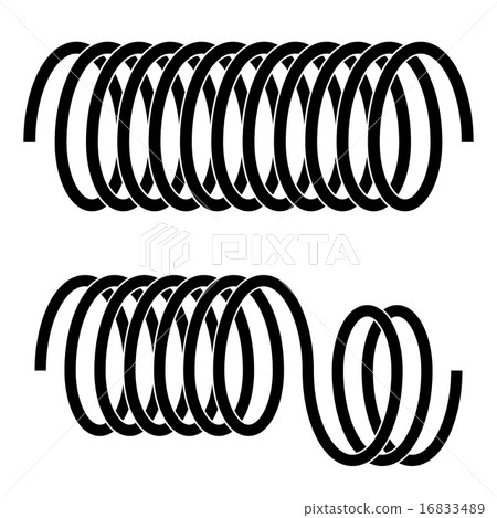tension spring black symbols tension spring black symbols 16833489