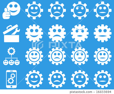 Tools and Smile Gears Icons 16833694