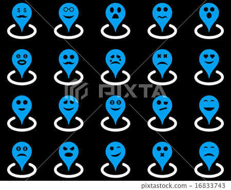 Smiled location icons 16833743
