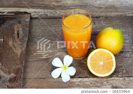 Plumeria and orange fruit 16833964