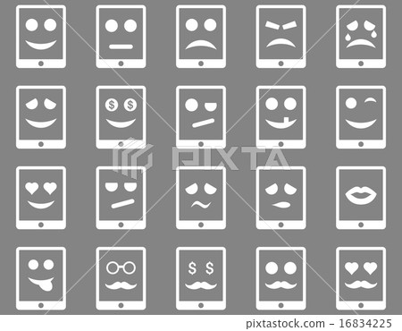 Emotion mobile tablet icons 16834225