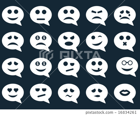 Chat emotion smile icons 16834261