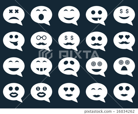 Chat emotion smile icons Chat emotion smile icons 16834262