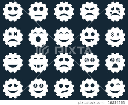 Gear emotion icons Gear emotion icons 16834263