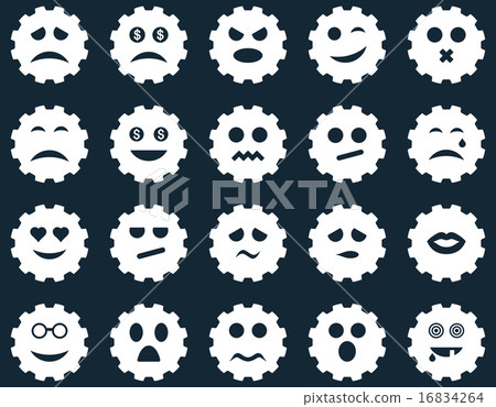 Gear emotion icons Gear emotion icons 16834264