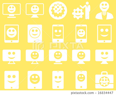 Tools, options, smiles, displays, devices icons 16834447