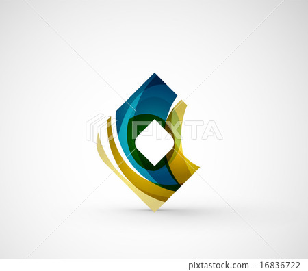 Abstract geometric company logo square, rhomb Abstract geometric company logo square, rhomb 16836722