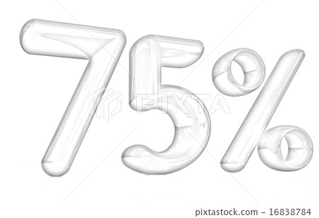 3d red "75" - Seventy-five percent 16838784