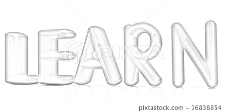 3d red text "learn" 3d red text "learn" 16838854