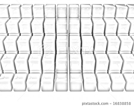 One individuality white cube among the red cubes One individuality white cube among the red cubes 16838858