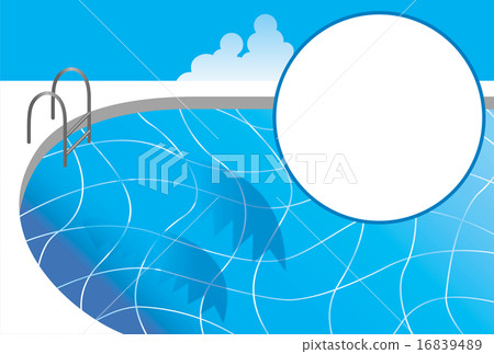 Poolside postcard photo frame - Stock Illustration [16839489] - PIXTA