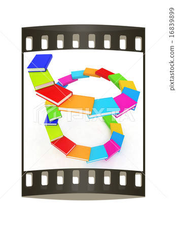 colorful real books. The film strip 16839899