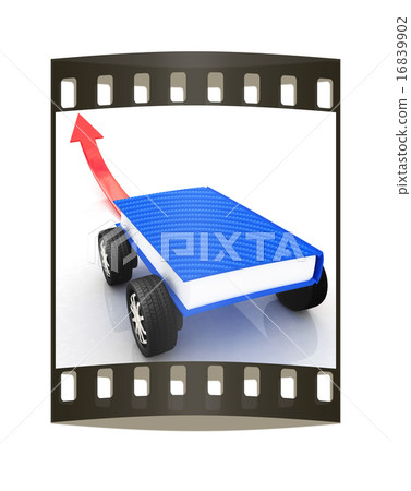 On race cars in the world of knowledge. film strip 16839902