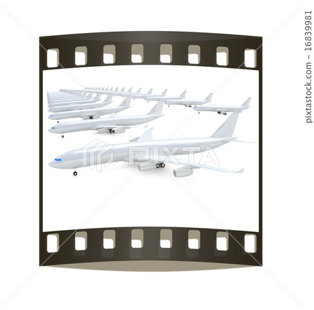 White airplanes. The film strip White airplanes. The film strip 16839981