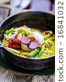 Chicken paella with vegetables 16841032