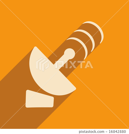 Flat with shadow icon and mobile applacation satellite dish Flat with shadow icon and mobile applacation satellite dish 16842880