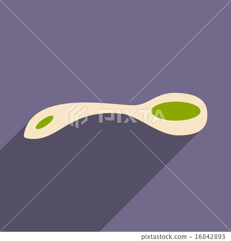 Flat with shadow icon and mobile application tea spoon Flat with shadow icon and mobile application tea spoon 16842893
