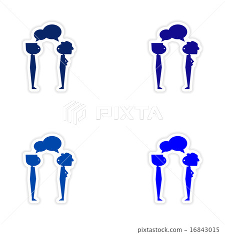 assembly realistic sticker design on paper boys talk assembly realistic sticker design on paper boys talk 16843015