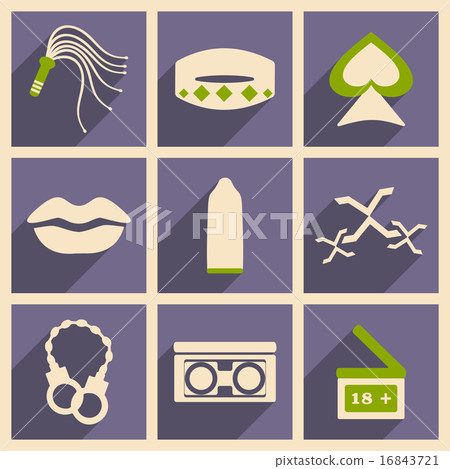 Flat with shadow concept and mobile application erotica 16843721