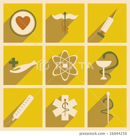 Flat with shadow concept and mobile application pharmacy symbol Flat with shadow concept and mobile application pharmacy symbol 16844258