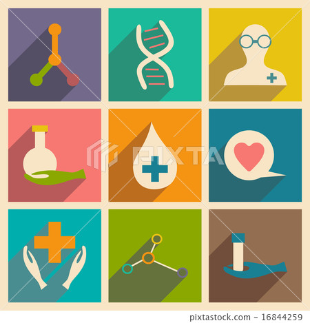 Flat with shadow concept and mobile application pharmaceutical lab Flat with shadow concept and mobile application pharmaceutical lab 16844259