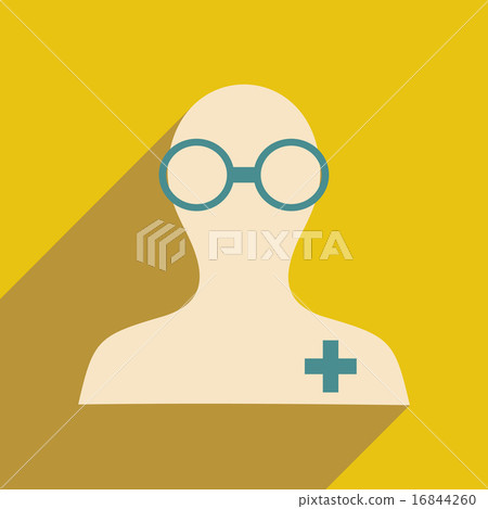 Flat with shadow icon and mobile application pharmacist Flat with shadow icon and mobile application pharmacist 16844260