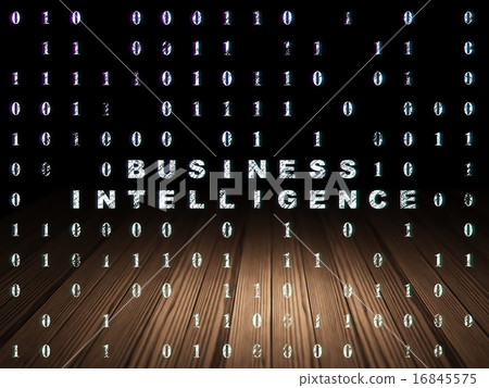 Finance concept: Business Intelligence in grunge dark room Finance concept: Business Intelligence in grunge dark room 16845575