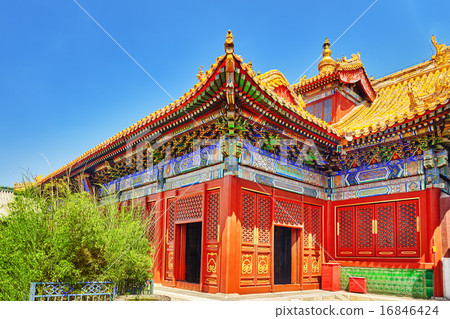 Beautiful View of Yonghegong Lama Temple.Beijing 16846424