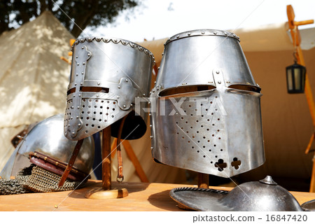 The Medival Knights helmets in Mdina, Malta The Medival Knights helmets in Mdina, Malta 16847420