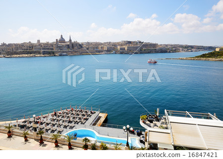 The view on Valletta and cruise yacht The view on Valletta and cruise yacht 16847421