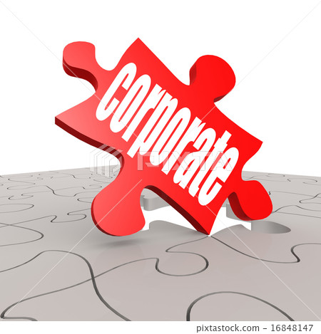 Corporate word with puzzle background 16848147