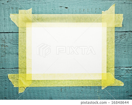 Old wooden plte with empty white page Old wooden plte with empty white page 16848644