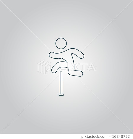 man figure jumping over obstacles man figure jumping over obstacles 16848732