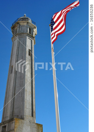 Lighthouse and Star-Spangled Banner Lighthouse and Star-Spangled Banner 16850286