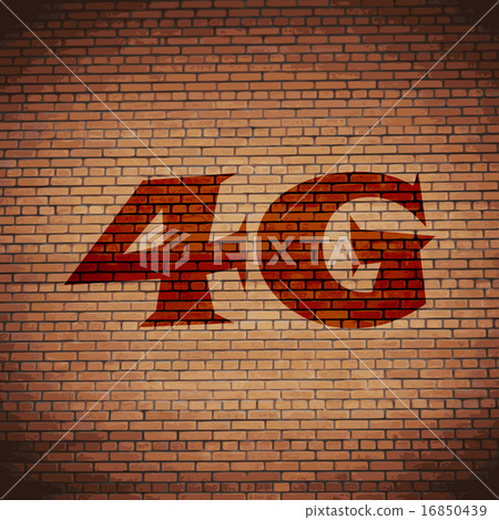 4G icon symbol Flat modern web design with long sh 16850439