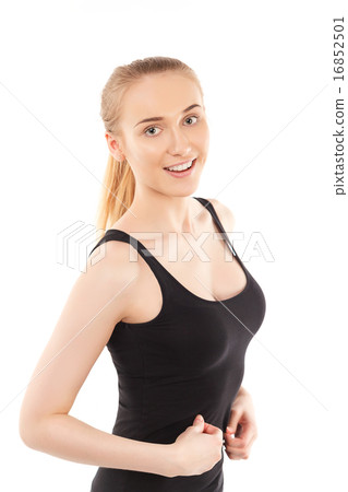 young pretty blonde women posing in studio 16852501