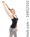 young pretty blonde women posing in studio 16852502