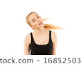 young pretty blonde women posing in studio 16852503